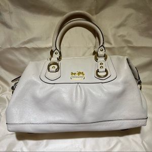 AUTHENTIC COACH SIGNATURE LOGO QUALITY LEATHER SATCHEL BAG